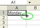 Excel for Dummies: AutoFill - Fill Handle' Mouse Pointer