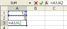 Excel Formulas example 1