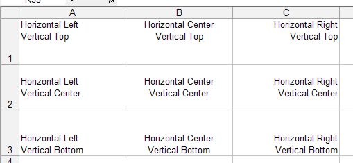 Microsoft Office Excel: Horizontal & Vertical Alignment example