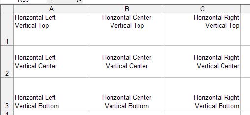 Microsoft Office Excel: Horizontal & Vertical Alignment example