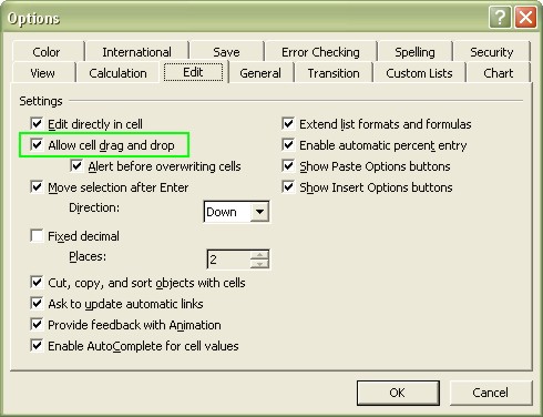 Excel for Dummies: Turn AutoFill on