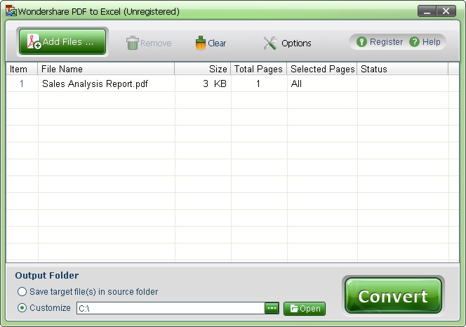 PDF to Excel Converter screenshot