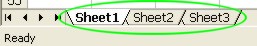Excel worksheets tabs example