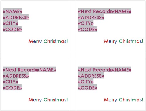 Word Labels : updated fieldnames in labels example