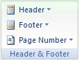 Microsoft Word 2007: Design tab - Header &  Footer