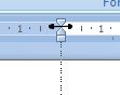 Microsoft Word 2007: Left Margin on ruler