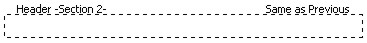 Microsoft Word Help: Header section 2 example