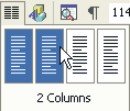 Microsoft Word Help: insert with the columns button