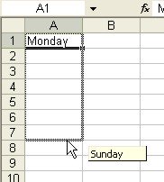 Excel for Dummies: AutoFill - Dragging the Fill handle