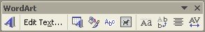 Microsoft Word Art toolbar