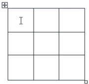 Word Tables: select table square