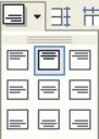 Text in Word Table: table align text button