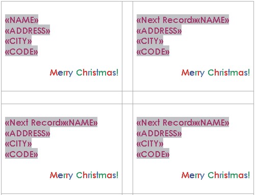 Word Labels : updated fieldnames in labels example Word Labels : updated fieldnames in labels example