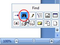 Microsoft Word 2007: Browse Object - Find button