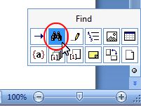 Microsoft Word 2007: Browse Object - Find button Microsoft Word 2007: Browse Object - Find button