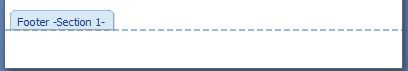 Microsoft Word 2007: Footer section 1 example