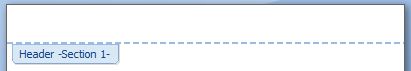 Microsoft Word 2007: Header section 1 example