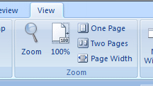 Word 2007 Tutorial: Zoom Control